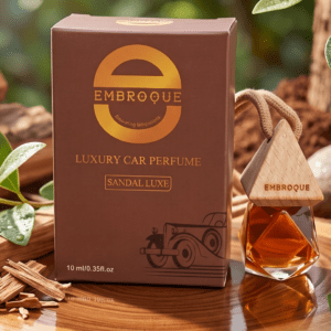 Embroque Luxury Car Perfume – Sandal Luxe | Long-Lasting Car Air Freshener